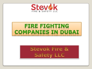 Fire Fighting Companies in Dubai