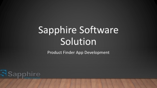 Product Finder App Development