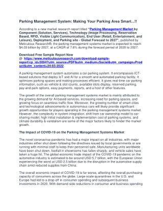 Parking Management System Market