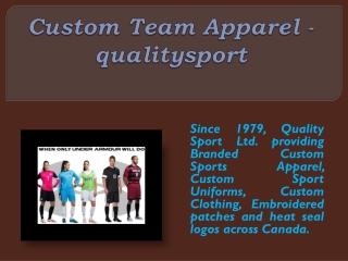 Custom Team Apparel - qualitysport