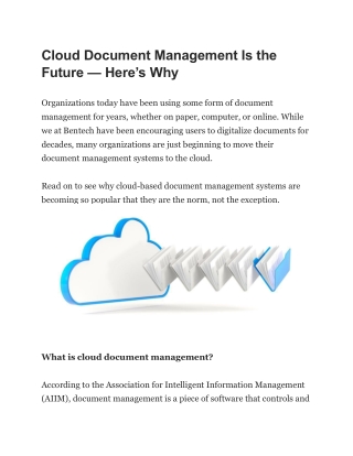 Cloud Document Management Is the Future — Here’s Why