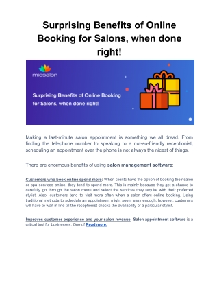 Surprising Benefits of Online Booking for Salons, when done right