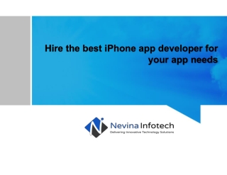 Hire the best iPhone app developer for your app needs