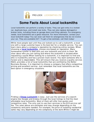 Some Facts About lock change