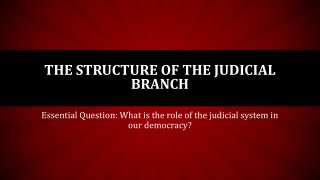 The Structure of the Judicial Branch