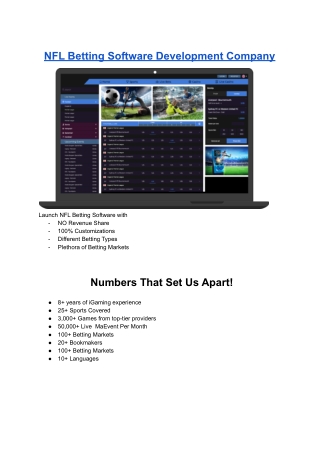 NFL Betting Software Development