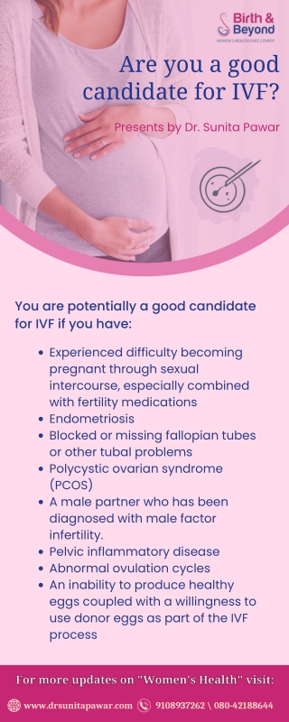 Good candidate for IVF | Best Gynecologist in HSR Layout | Dr. Sunita Pawar
