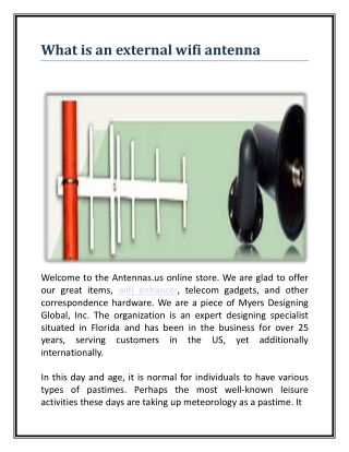 What is an external wifi antenna
