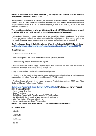 Global Low Power Wide Area Network (LPWAN) Market