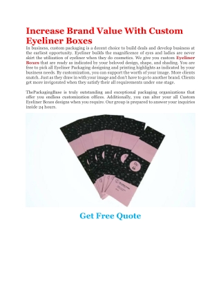 Increase Brand Value With Custom Eyeliner Boxes
