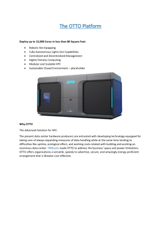 The OTTO Platform