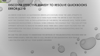 An ultimate guide to resolve the QuickBooks Error 6210