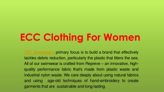 ECO Clothing For Women