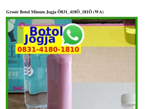 Grosir Botol Minum Jogja