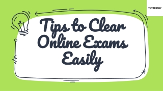 Tips to Clear Online Exams Easily