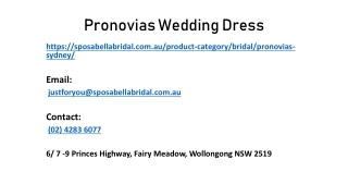 For what reason Should You Wear A Pronovias Wedding Dress On Your Wedding Day?