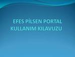 EFES PILSEN PORTAL KULLANIM KILAVUZU