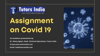 Assignment on Covid 19 | Tutors India