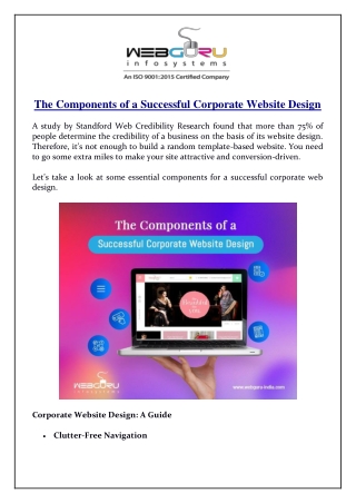 The Components of a Successful Corporate Website Design