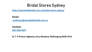 If You Won’t Go To The Best Bridal Stores Sydney