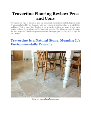 Travertine Flooring Review_ Pros and Cons