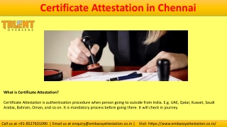 How can I get Certificate Attestation in Chennai?