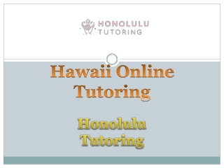 Hawaii Online Tutoring