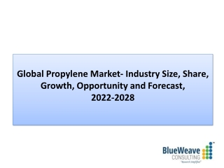 Propylene Market Demand, Trends, Forecast 2022-2028