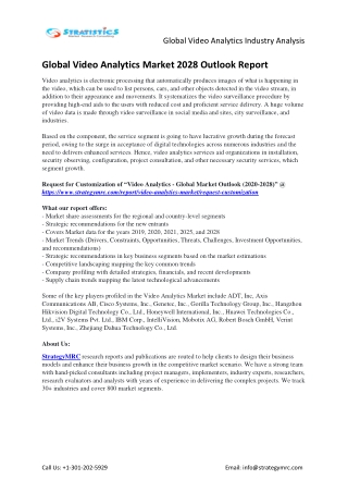Global Video Analytics Industry Forecasts Report Analysis