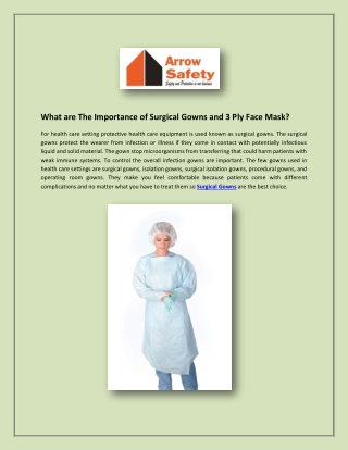What are The Importance of Surgical Gowns and 3 Ply Face Mask?