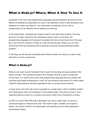 What is Node.js_ Where, When & How To Use It