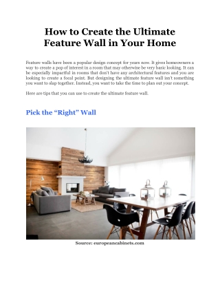 How to Create the Ultimate Feature Wall in Your Home