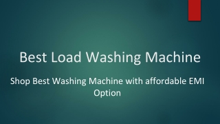 Shop Best Washing Machine with affordable EMI Option