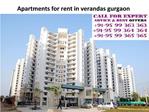 Apartments for rent in Gurgaon