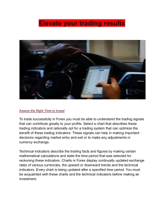 Elevate Your Trading Result