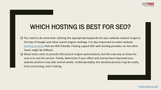 Which hosting is best for SEO