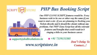 Best PHP Bus Booking System - SCRIPTSTORE.IN