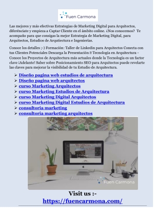 curso Marketing Digital Arquitectos