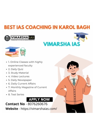 Vimarsha IAS Top IAS Coaching In Karol Bagh