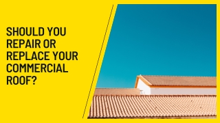 Should you repair or replace your commercial roof