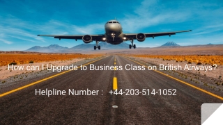 How can I Upgrade to Business Class on British Airways ?