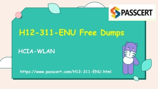 Download 2022 Update HCIA-WLAN H12-311-ENU Real Dumps