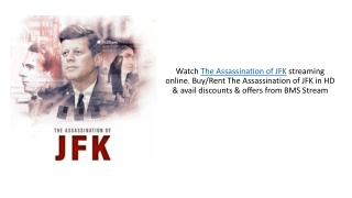 The Assassination of JFK Movie Online in HD
