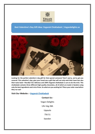 Best Valentine's Day Gift Idea: Vegansk Chokladask | Vegandelights.se