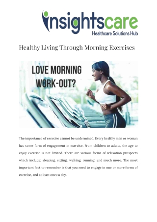 Healthy Living Through Morning Exercises | Insights Care