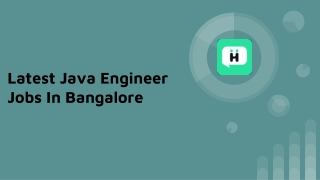 Latest Java Engineer Jobs In Bangalore