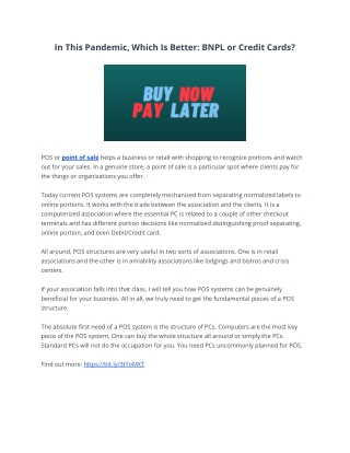 In This Pandemic, Which Is Better: BNPL or Credit Cards?