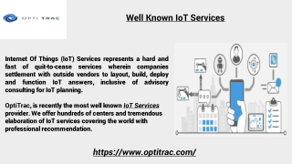Well Known IoT Services