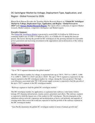 DC Switchgear Market by Voltage-converted