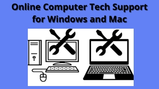Online Computer Tech Support for Windows and Mac